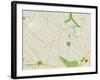 Political Map of Haddonfield, NJ-null-Framed Art Print