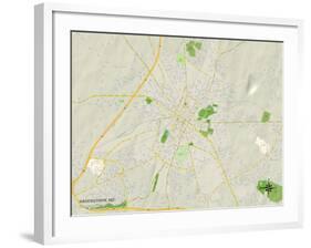 Political Map of Hagerstown, MD-null-Framed Art Print