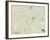 Political Map of Hagerstown, MD-null-Framed Art Print