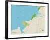 Political Map of Hale�iwa, HI-null-Framed Art Print