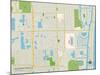 Political Map of Hallandale Beach, FL-null-Mounted Art Print