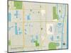 Political Map of Hallandale Beach, FL-null-Mounted Art Print