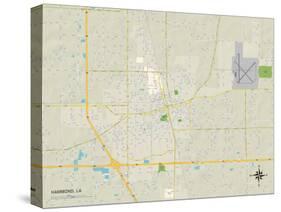 Political Map of Hammond, LA-null-Stretched Canvas