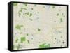 Political Map of Hanover Park, IL-null-Framed Stretched Canvas