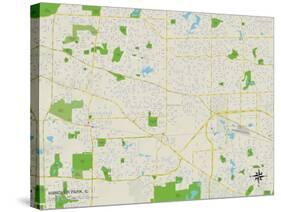 Political Map of Hanover Park, IL-null-Stretched Canvas