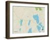 Political Map of Hanson, MA-null-Framed Art Print