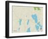 Political Map of Hanson, MA-null-Framed Art Print