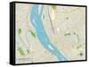 Political Map of Harrisburg, PA-null-Framed Stretched Canvas