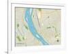 Political Map of Harrisburg, PA-null-Framed Art Print