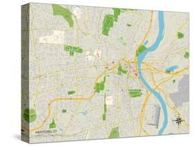 Political Map of Hartford, CT-null-Stretched Canvas