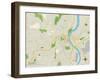 Political Map of Hartford, CT-null-Framed Art Print