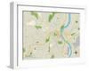 Political Map of Hartford, CT-null-Framed Art Print