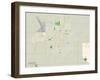 Political Map of Hastings, NE-null-Framed Art Print