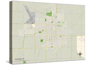 Political Map of Hastings, NE-null-Stretched Canvas