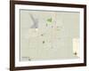 Political Map of Hastings, NE-null-Framed Art Print