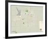 Political Map of Hastings, NE-null-Framed Art Print