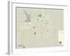 Political Map of Hastings, NE-null-Framed Art Print