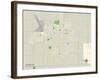 Political Map of Hastings, NE-null-Framed Art Print