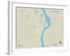 Political Map of Helena, AR-null-Framed Art Print