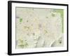 Political Map of Henderson, NV-null-Framed Art Print