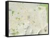 Political Map of Henderson, NV-null-Framed Stretched Canvas