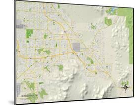 Political Map of Henderson, NV-null-Mounted Art Print