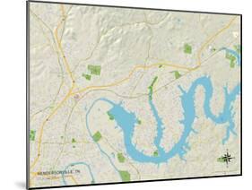 Political Map of Hendersonville, TN-null-Mounted Art Print