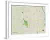 Political Map of Hilliard, OH-null-Framed Art Print