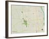 Political Map of Hilliard, OH-null-Framed Art Print