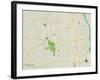 Political Map of Hilliard, OH-null-Framed Art Print