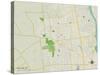 Political Map of Hilliard, OH-null-Stretched Canvas