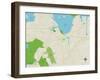 Political Map of Hingham, MA-null-Framed Art Print