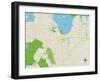 Political Map of Hingham, MA-null-Framed Art Print