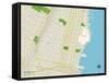 Political Map of Hoboken, NJ-null-Framed Stretched Canvas