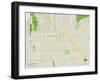 Political Map of Hollywood, CA-null-Framed Art Print