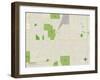 Political Map of Homewood, IL-null-Framed Art Print