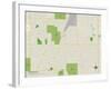 Political Map of Homewood, IL-null-Framed Art Print