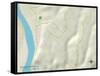 Political Map of Hooverson Heights, WV-null-Framed Stretched Canvas