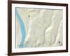 Political Map of Hooverson Heights, WV-null-Framed Art Print