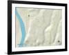 Political Map of Hooverson Heights, WV-null-Framed Art Print