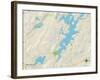 Political Map of Hopatcong, NJ-null-Framed Art Print