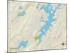 Political Map of Hopatcong, NJ-null-Mounted Art Print