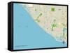 Political Map of Huntington Beach, CA-null-Framed Stretched Canvas