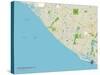Political Map of Huntington Beach, CA-null-Stretched Canvas