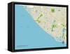 Political Map of Huntington Beach, CA-null-Framed Stretched Canvas