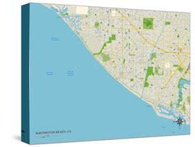 Political Map of Huntington Beach, CA-null-Stretched Canvas