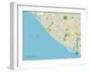 Political Map of Huntington Beach, CA-null-Framed Art Print