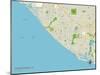 Political Map of Huntington Beach, CA-null-Mounted Art Print