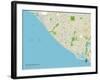 Political Map of Huntington Beach, CA-null-Framed Art Print