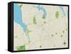 Political Map of Huntington, NY-null-Framed Stretched Canvas